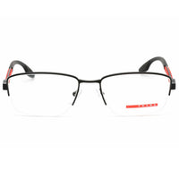 Prada Sport Men's Eyeglasses - Black Metal Half Rim Rectangular | 0PS 51OV 1AB1O1 ,