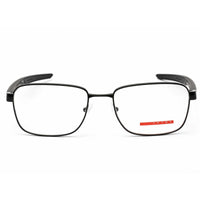 Prada Sport Men's Eyeglasses - Black Rectangular Metal Frame, 55 mm | 0PS 54OV 1AB1O1 ,
