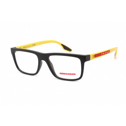Prada Sport Men's Eyeglasses - Black Rubber Plastic Rectangular | 0PS 02OV 08W1O1 ,