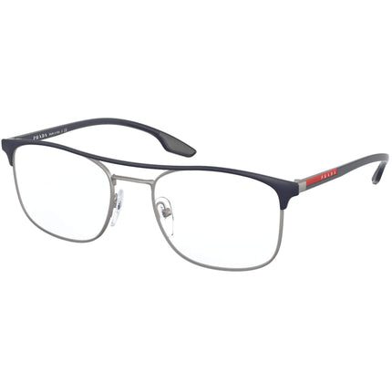 Prada Sport Men's Eyeglasses - Matt Blue and Silver | PRADA SPORT 0PS 50NV 08I1O152 ,