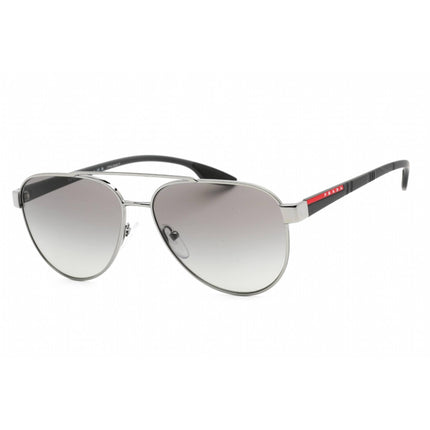 Prada Sport Men's Sunglasses - Full Rim Gunmetal Aviator Frame | 0PS 54TS 5AV3M1 ,