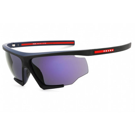 Prada Sport Men's Sunglasses - Half Rim Black/Red Rubber Acetate | 0PS 07YS 13K05U ,