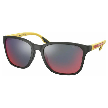 Prada Sport Men's Sunglasses - Linea Rossa Black Rubber/Yellow 0PS 02WS 08W08F ,