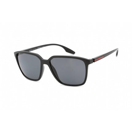 Prada Sport Women's Sunglasses - Black Demi Shiny Rectangular Frame | 0PS06VS 1BO5Z1 ,