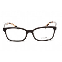 Prada Unisex Eyeglasses - Brown Plastic Rectangular Shape Frame | 0PR 18TV DHO1O1 ,