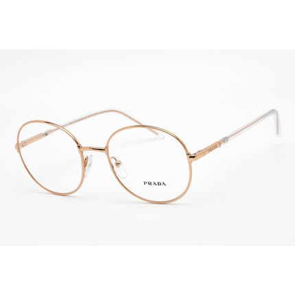 Prada Unisex Eyeglasses - Pink Gold Round Metal Full-Rim Frame | 0PR 55WV SVF1O1 ,