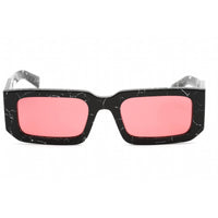 Prada Unisex Sunglasses - Abstract Black/White Plastic Rectangular | 0PR 06YS 05W06O ,