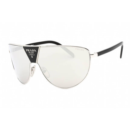 Prada Unisex Sunglasses - Shield Frame Light Grey Silver Mirror Lens | 0PR 69ZS 1BC2B0 ,