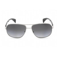 Prada Unisex Sunglasses - Shiny Gunmetal Black Metal Rectangular | 0PR 52PS 5AV5W1 ,