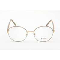 Prada Women's Eyeglasses - Beige/White Metal Rectangular Shape Frame | 0PR 55WV 06I1O1 ,