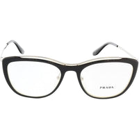 Prada Women's Eyeglasses - Black Ivory Plastic Cat Eye Frame | PRADA 0PR04VV 4BK1O153 ,