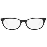 Prada Women's Eyeglasses - Black White Rectangular Frame | PRADA 0PR 13VV YC41O153 ,