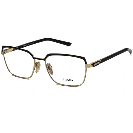 Prada Women's Eyeglasses - Black/Pale Gold Full Rim Frame Clear Lens | 0PR 56YV AAV1O1 ,