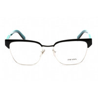 Prada Women's Eyeglasses - Black/Silver Metal Square Shape Frame | 0PR 65YV GAQ1O1 ,