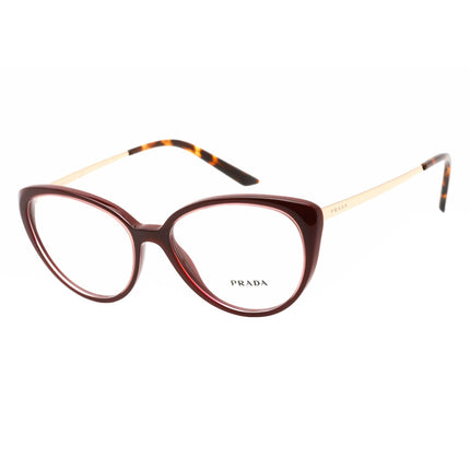 Prada Women's Eyeglasses - Bordeaux Cat-Eye Full-Rim Plastic Frame | 0PR06WV UAN1O1 ,