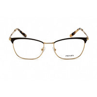 Prada Women's Eyeglasses - Brown Gold Metal Rectangular Shape Frame | 0PR 57WV 03H1O1 ,
