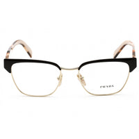 Prada Women's Eyeglasses - Brown/Pale Gold Full Rim Rectangular | PR 65YV KOF1O1 ,