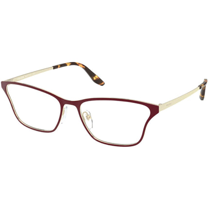 Prada Women's Eyeglasses - Catwalk Top Bordeaux Pale Gold | PRADA 0PR 60XV 5521O155 ,