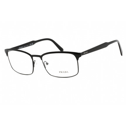Prada Women's Eyeglasses - Clear Lens Black Metal Rectangular Frame | 0PR 54WV 1AB1O1 ,