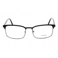 Prada Women's Eyeglasses - Clear Lens Black Metal Rectangular Frame | 0PR 54WV 1AB1O1 ,