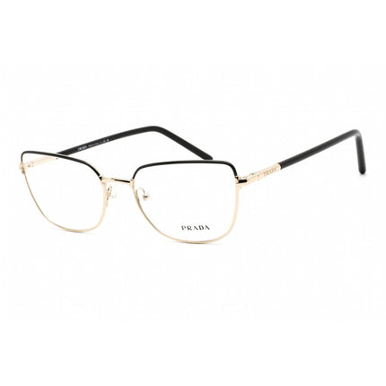 Prada Women's Eyeglasses - Clear Lens Pale Gold Metal Cat Eye Frame | 0PR 59YV AAV1O1 ,