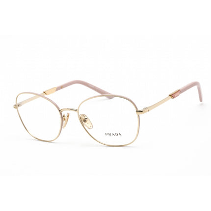 Prada Women's Eyeglasses - Clear Lens Pale Gold Metal Round Frame | 0PR 64YV 17A1O1 ,