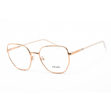 Prada Women's Eyeglasses - Clear Lens Pink Gold Metal Cat Eye Frame | 0PR 60WV SVF1O1 ,