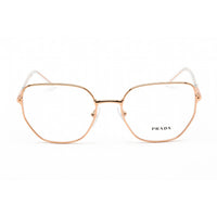 Prada Women's Eyeglasses - Clear Lens Pink Gold Metal Cat Eye Frame | 0PR 60WV SVF1O1 ,