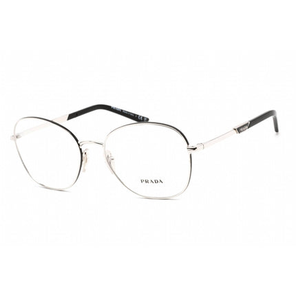 Prada Women's Eyeglasses - Clear Lens Silver Metal Round Shape Frame | 0PR 64YV GAQ1O1 ,