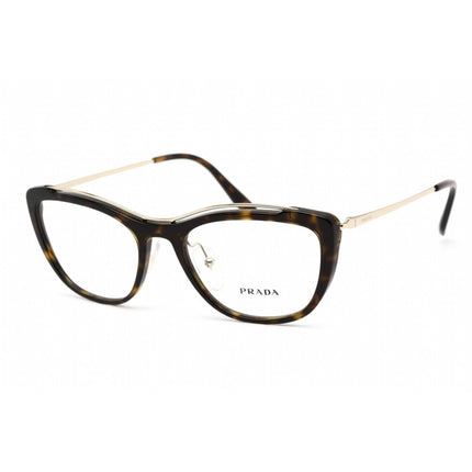 Prada Women's Eyeglasses - Conceptual Havana Plastic/Metal Cat Eye | 0PR 04VV 2AU1O1 ,