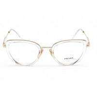 Prada Women's Eyeglasses - Crystal Plastic/Metal Cat Eye Shape Frame | 0PR 54ZV 2AZ1O1 ,