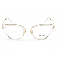 Prada Women's Eyeglasses - Crystal Plastic/Metal Round Shape Frame | 0PR 54ZV 2AZ1O1 ,