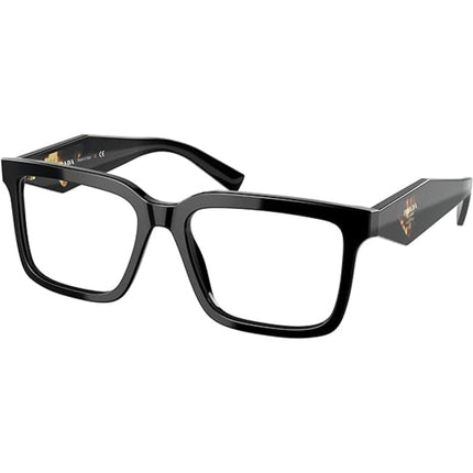 Prada Women's Eyeglasses - Full Rim Black Acetate Rectangular Frame | 0PR10YV 1AB1O1 ,