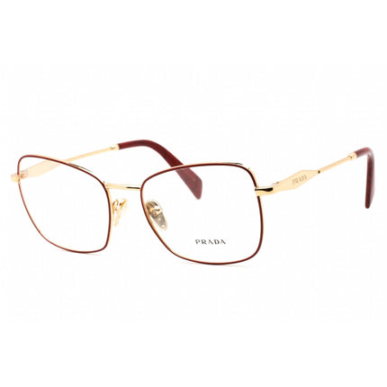 Prada Women's Eyeglasses - Full Rim Butterfly Red/Gold Metal Frame | 0PR 53ZV 12F1O1 ,