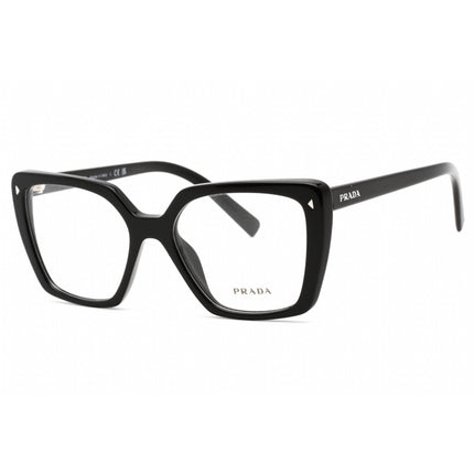 Prada Women's Eyeglasses - Full Rim Cat Eye Black Plastic Frame | 0PR 16ZV 1AB1O1 ,