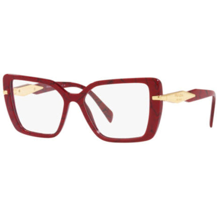 Prada Women's Eyeglasses - Full Rim Etruscan Marble Cat Eye Frame | 0PR03ZV 15D1O1 ,