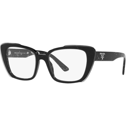 Prada Women's Eyeglasses - Full Rim Havana Black/White Cat Eye Frame | 0PR01YV 09V1O1 ,