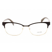 Prada Women's Eyeglasses - Full Rim Rectangular Dark Brown Metal Frame | PR65RV DHO1O1 ,