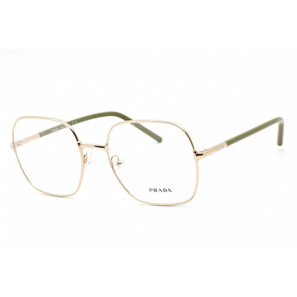 Prada Women's Eyeglasses - Full Rim Square Pale Gold Metal Frame | 0PR 56WV ZVN1O1 ,