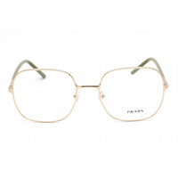 Prada Women's Eyeglasses - Full Rim Square Pale Gold Metal Frame | 0PR 56WV ZVN1O1 ,