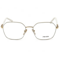 Prada Women's Eyeglasses - Gold Hexagonal Metal Full Rim Frame | 0PR 55YV LFB1O1 ,