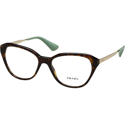 Prada Women's Eyeglasses - Havana Full Rim Cat Eye Frame | PRADA 0PR28SV 2AU1O154 ,