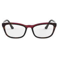Prada Women's Eyeglasses - Havana Red Rectangular Frame | PRADA 0PR10VV 3201O152 ,