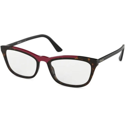 Prada Women's Eyeglasses - Havana Red Rectangular Frame | PRADA 0PR10VV 3201O154 ,