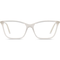 Prada Women's Eyeglasses - Opal Grey Plastic Butterfly Frame | PRADA 0PR 08WV TWH1O155 ,