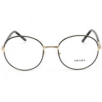 Prada Women's Eyeglasses - Pale Gold/Black Metal Round Full Rim | 0PR 55WV AAV1O1 ,