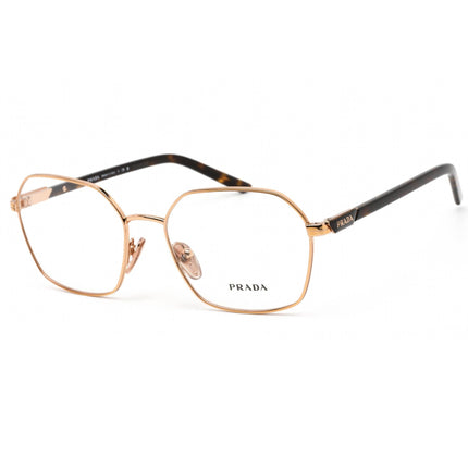 Prada Women's Eyeglasses - Pink Gold Hexagonal Metal Full Rim Frame | 0PR 55YV SVF101 ,