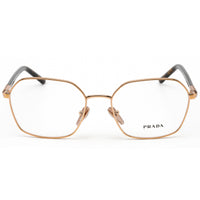 Prada Women's Eyeglasses - Pink Gold Hexagonal Metal Full Rim Frame | 0PR 55YV SVF101 ,