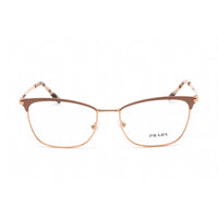 Prada Women's Eyeglasses - Pink Gold Metal Rectangular Shape Frame | 0PR 57WV YEP1O1 ,