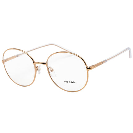 Prada Women's Eyeglasses - Pink Gold Round Frame Clear Demo Lens | 0PR 55WV SVF1O1 ,